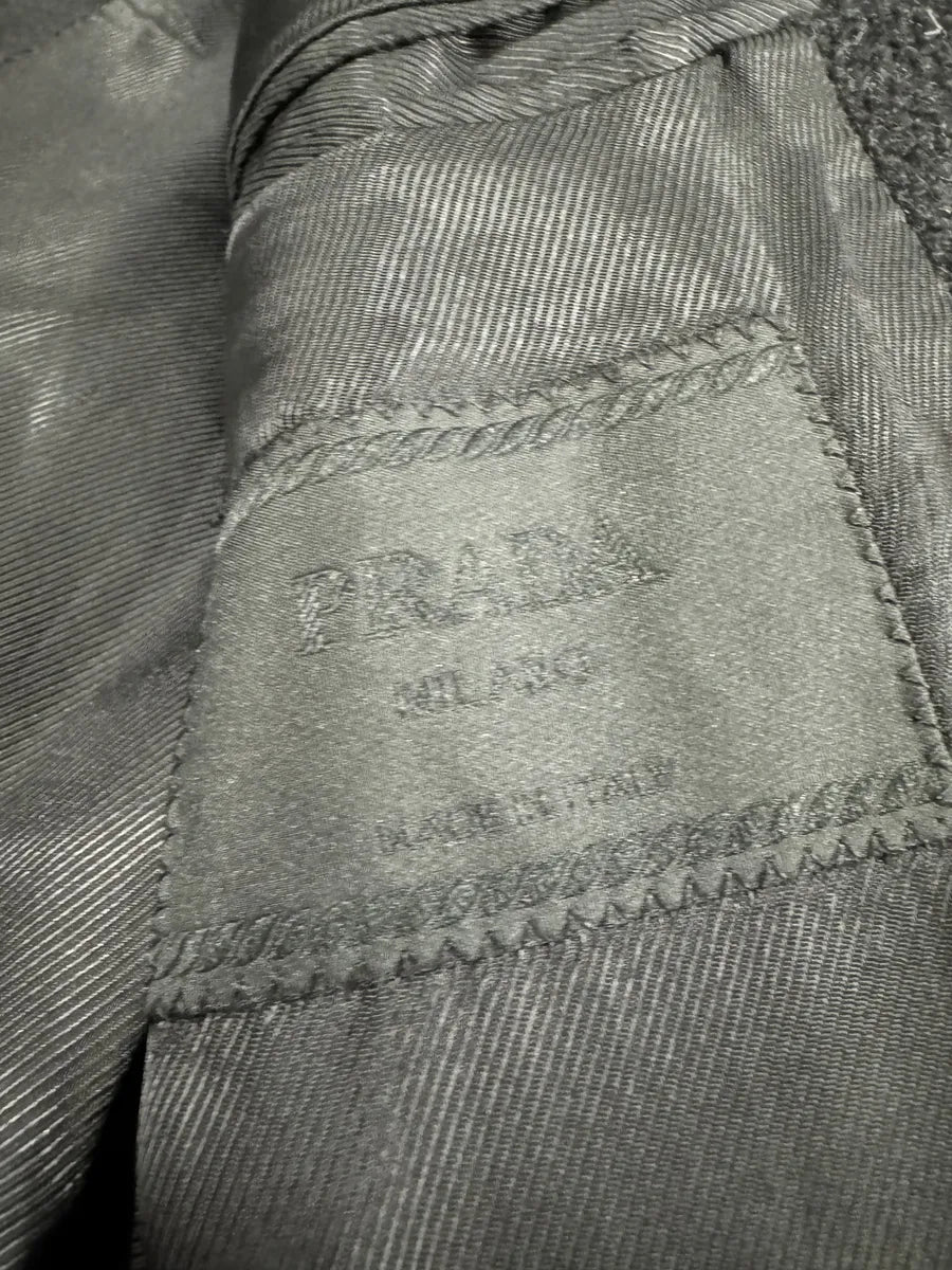 FW2002 Prada Dark Grey Wool Trench Coat (L) imtmoJB 6