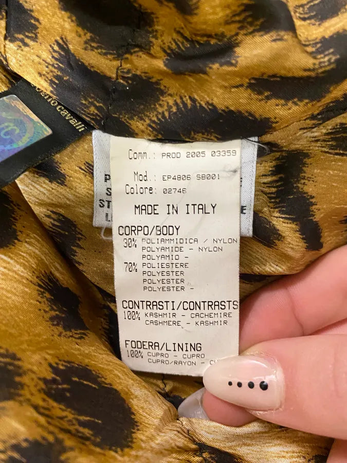 AW2005 Roberto Cavalli Beige Fur Leather Puffer Jacket ZDAysIc 9