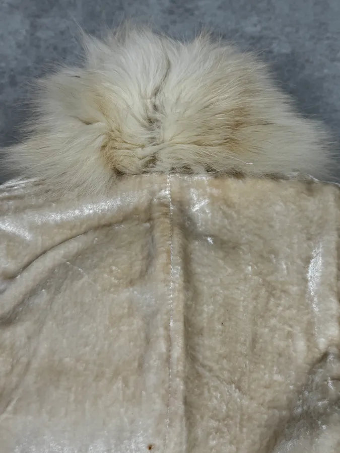 AW2005 Roberto Cavalli Fur White Shearling Leather Jacket XryjUZh 8