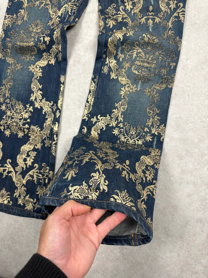 AW2005 Roberto Cavalli Gold Legend Blue Denim Jeans FoRxaRY 7