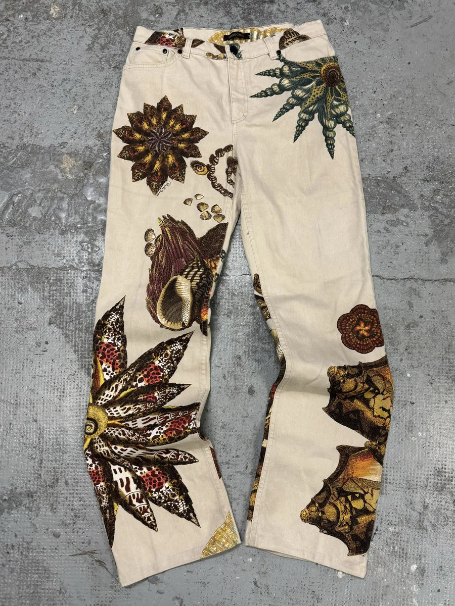 AW2005 Roberto Cavalli White Fantasy Cozy Pants ScwBSIU 0