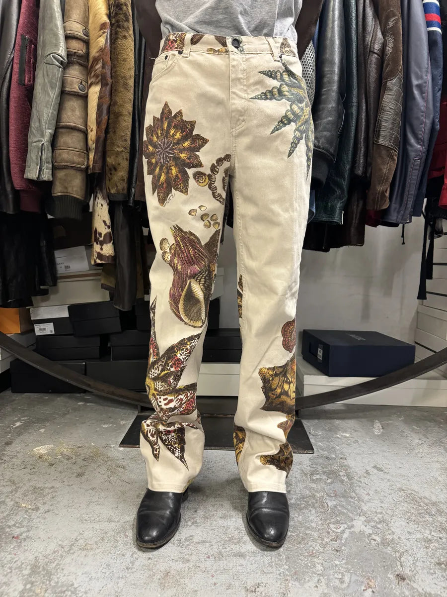 AW2005 Roberto Cavalli White Fantasy Cozy Pants ScwBSIU 1