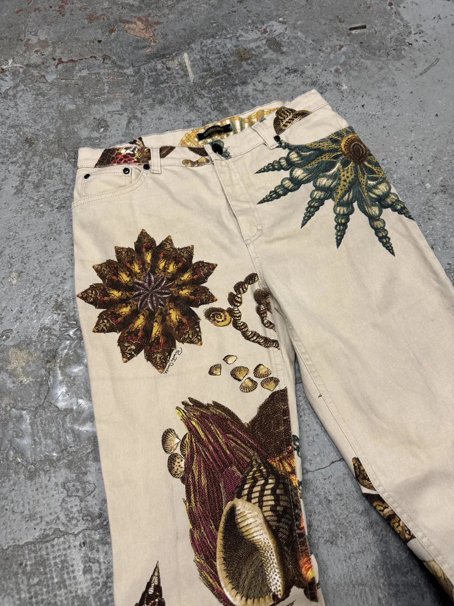 AW2005 Roberto Cavalli White Fantasy Cozy Pants ScwBSIU 10