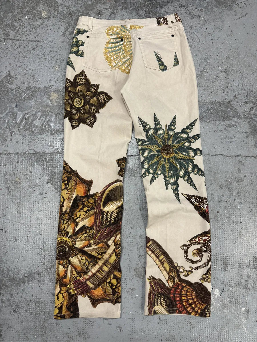 AW2005 Roberto Cavalli White Fantasy Cozy Pants ScwBSIU 4