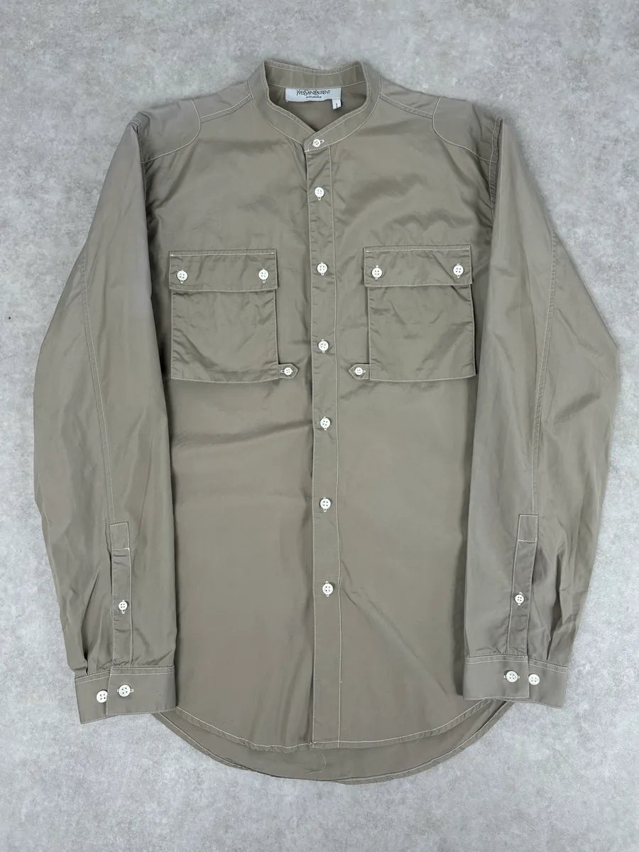 AW2005 Yves Saint Laurent Beige Cotton Cargo Shirt lxlJfkt 0