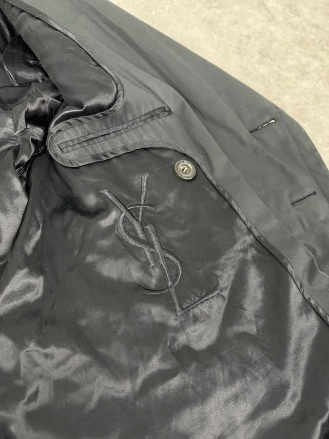 AW2005 Yves Saint Laurent Black Premium Classy Trench Coat PTkkOXx 8