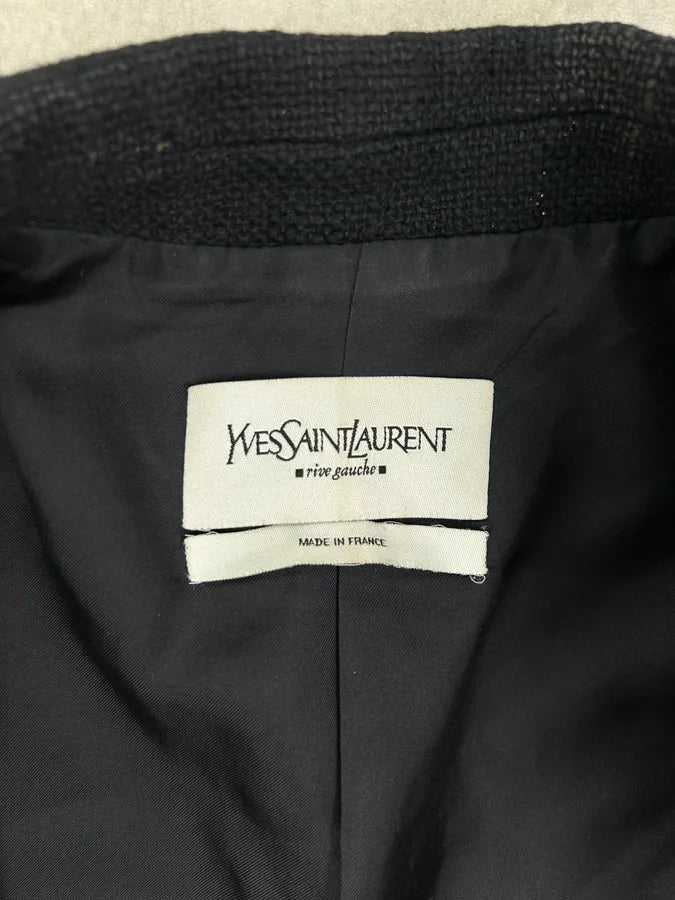 AW2005 Yves Saint Laurent Navy Wool Tailored Blazer MwAYvDp 4