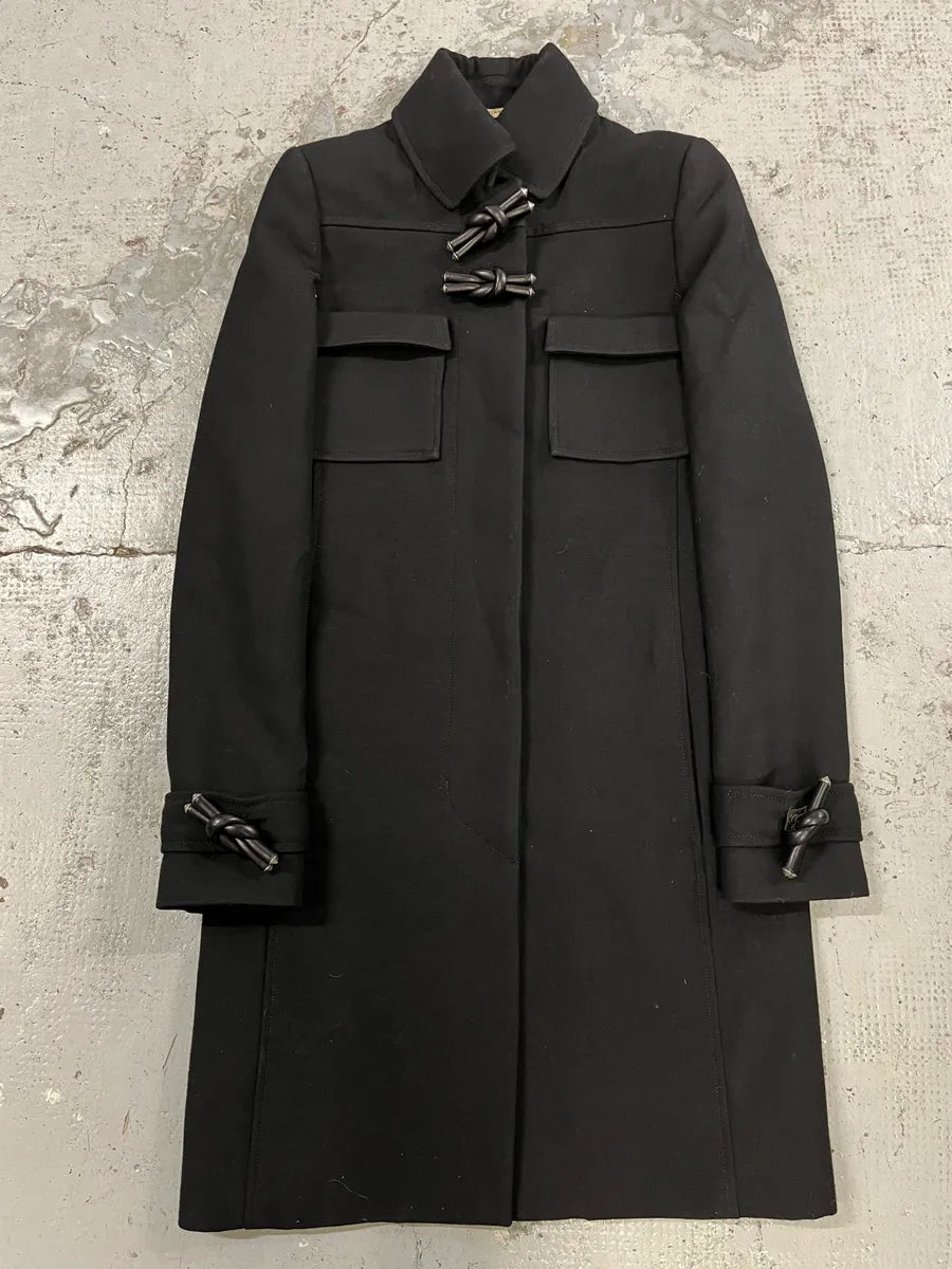 AW2006 Balenciaga Black Long Minimalist Classy Coat VUcWrNd 0