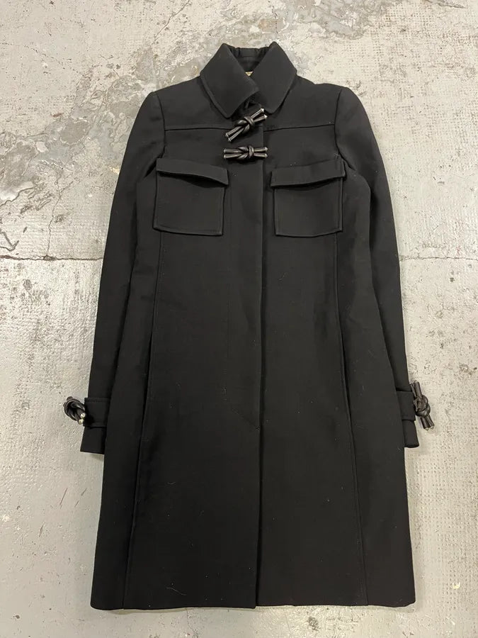 AW2006 Balenciaga Black Long Minimalist Classy Coat VUcWrNd 3