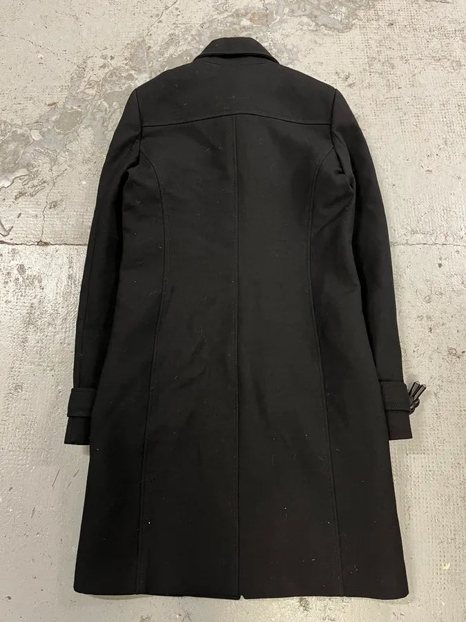 AW2006 Balenciaga Black Long Minimalist Classy Coat VUcWrNd 6