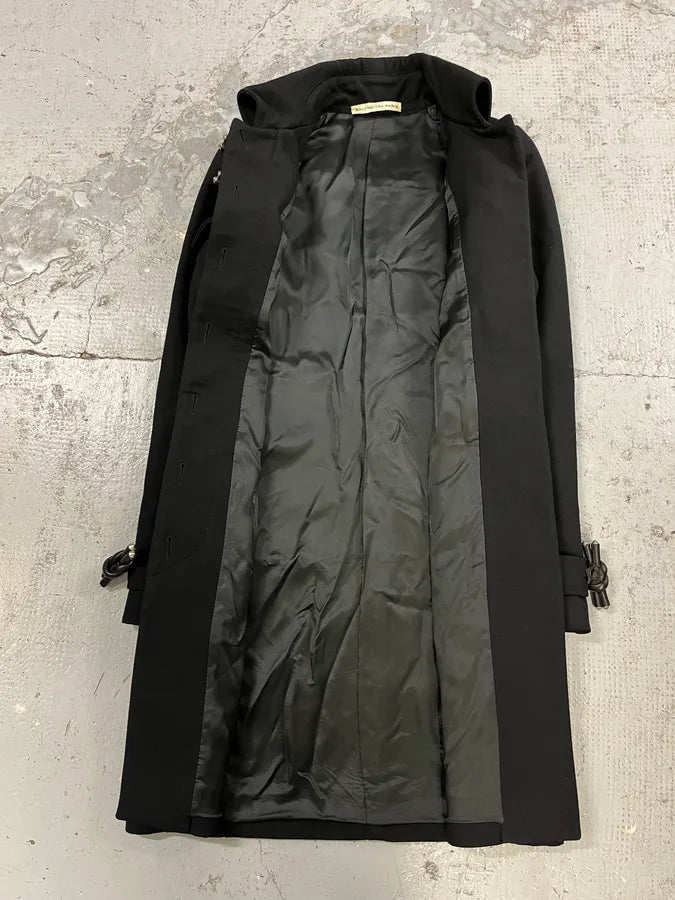 AW2006 Balenciaga Black Long Minimalist Classy Coat VUcWrNd 7