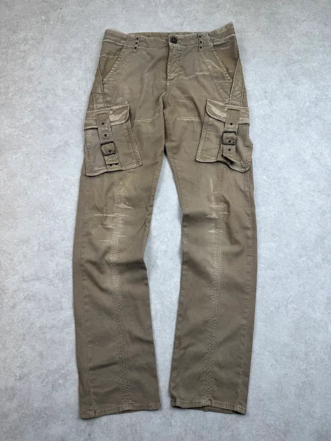 AW2006 Cavalli Beige Cargo Aviator Faded Pants lzEacNW 0