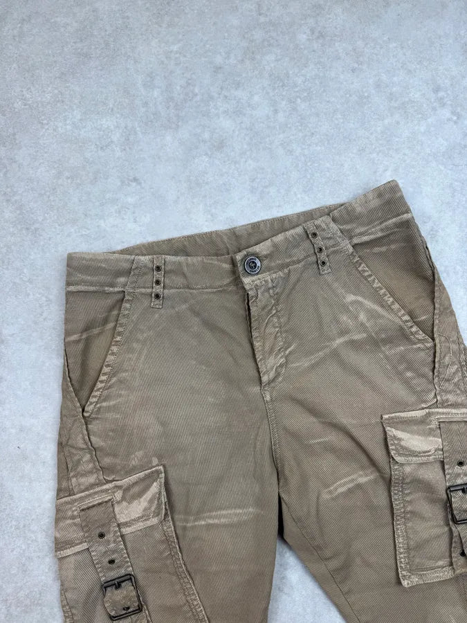 AW2006 Cavalli Beige Cargo Aviator Faded Pants lzEacNW 5