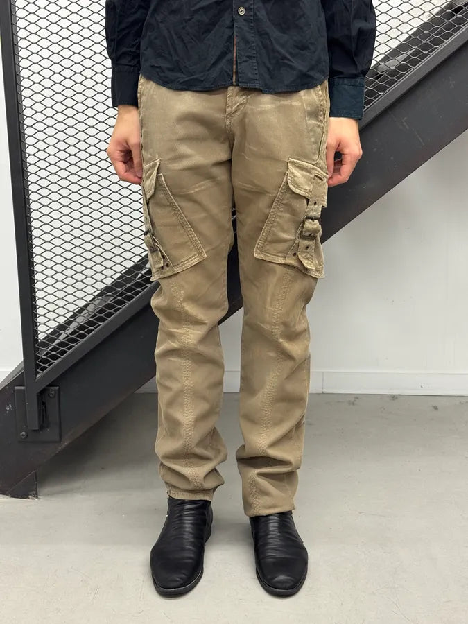 AW2006 Cavalli Beige Cargo Aviator Faded Pants lzEacNW 1