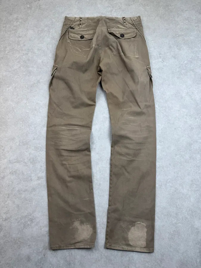 AW2006 Cavalli Beige Cargo Aviator Faded Pants lzEacNW 6