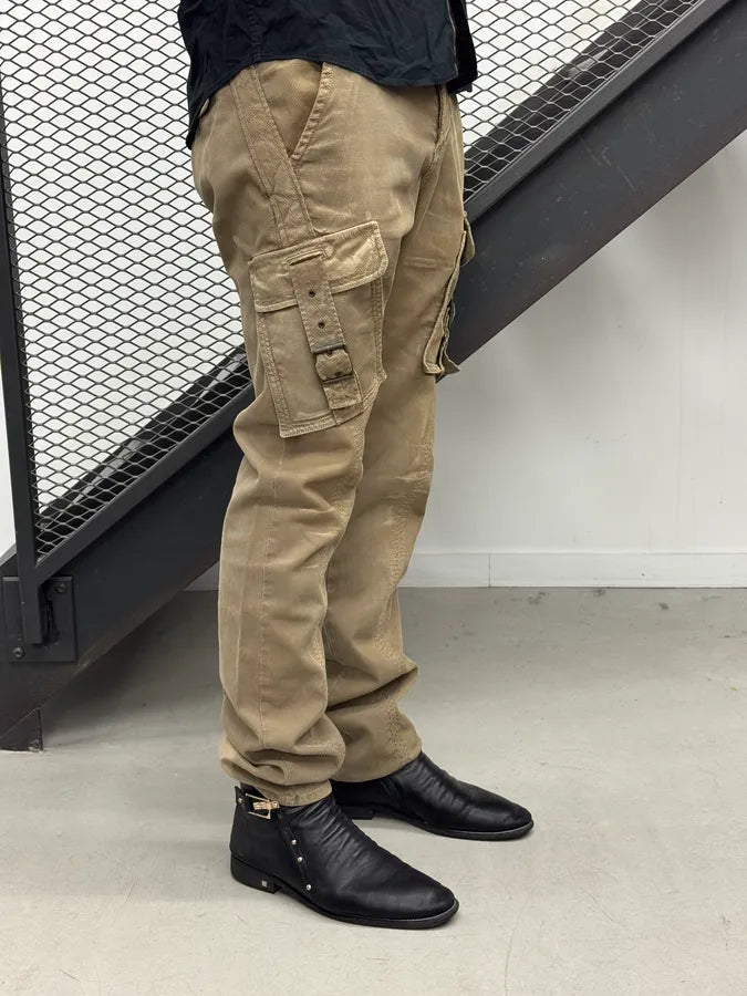 AW2006 Cavalli Beige Cargo Aviator Faded Pants lzEacNW 2