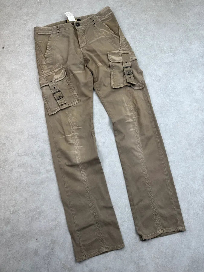 AW2006 Cavalli Beige Cargo Aviator Faded Pants lzEacNW 4