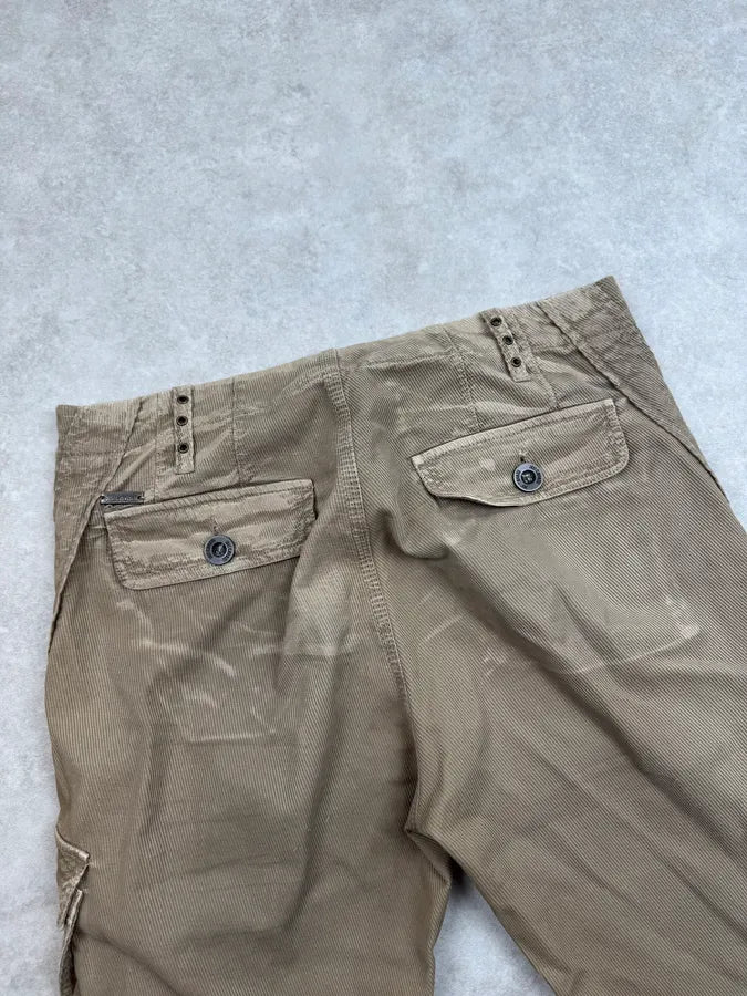 AW2006 Cavalli Beige Cargo Aviator Faded Pants lzEacNW 7