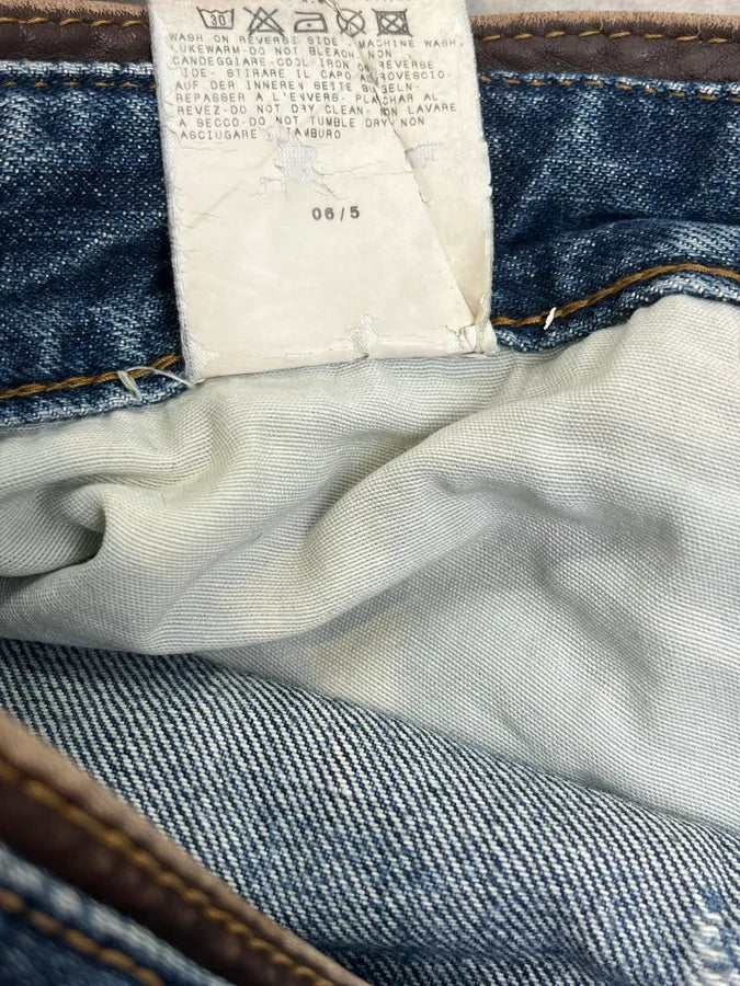 AW2006 Cavalli Blue Denim Cargo Stitched Distressed Jeans TOCpuoW 10
