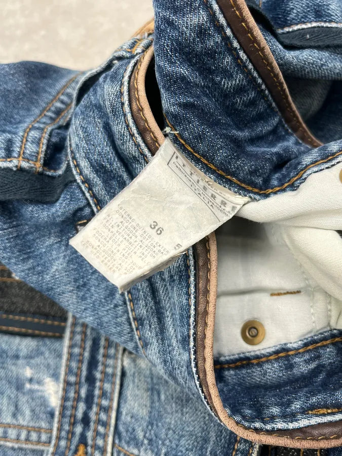 AW2006 Cavalli Blue Denim Cargo Stitched Distressed Jeans TOCpuoW 9