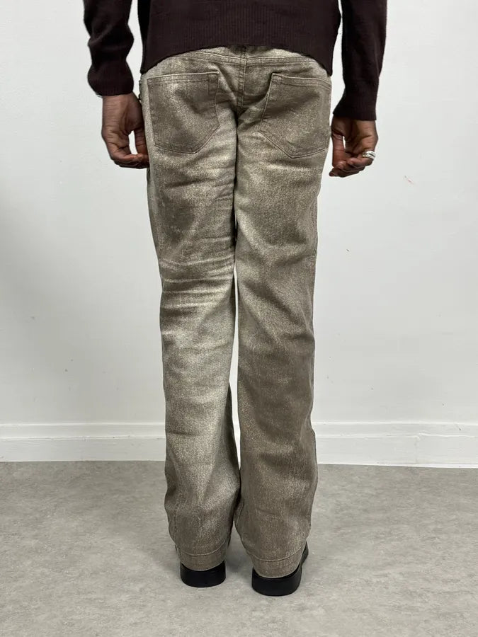 AW2006 Cavalli Grey Overprint Embellished Pants DeCDVkE 3