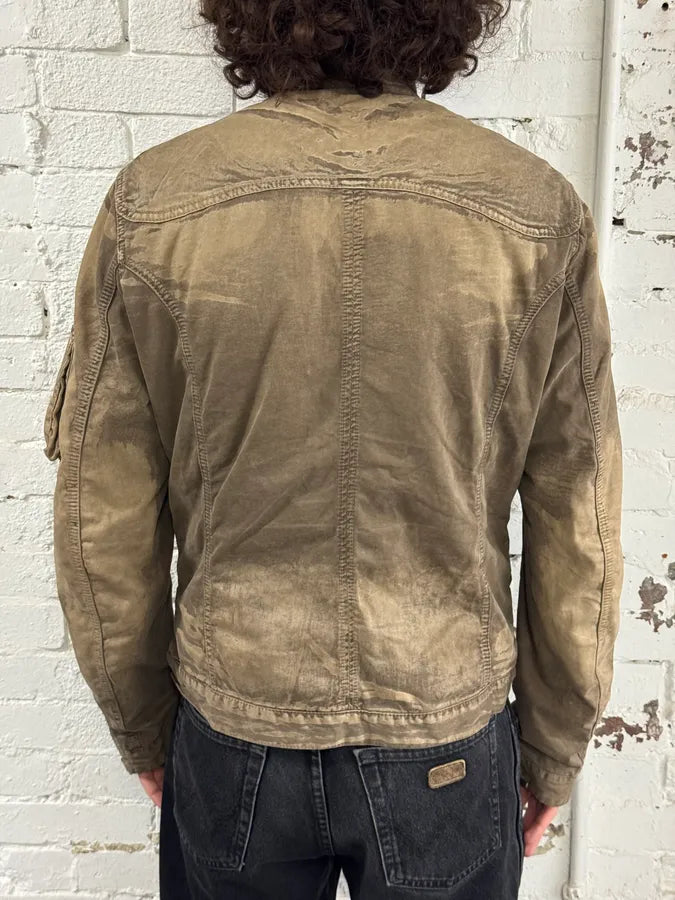 AW2006 Cavalli Military Beige Green Cargo Jacket DawiXnx 2