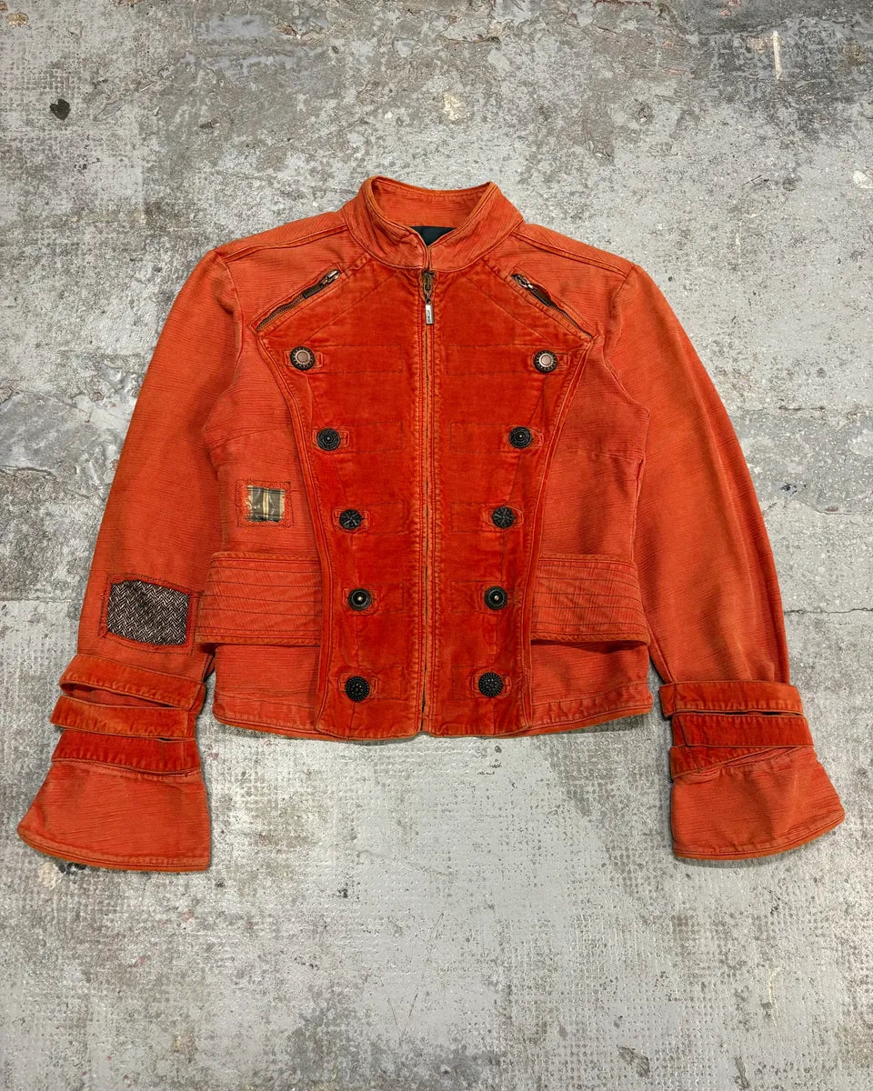AW2006 Cavalli Orange Buttoned Naval Jacket (M/L) zDIIbir 1