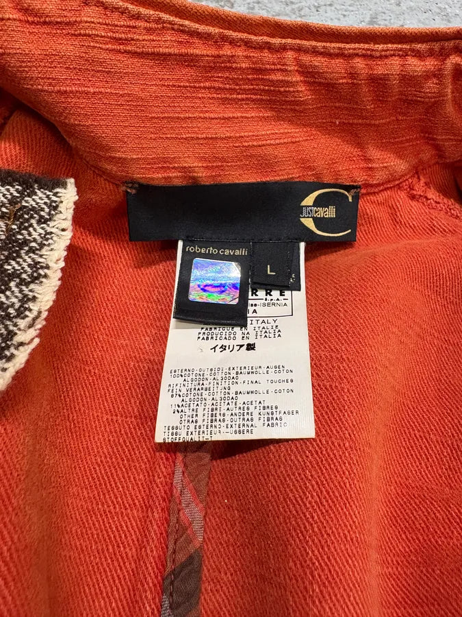 AW2006 Cavalli Orange Buttoned Naval Jacket (M/L) zDIIbir 11