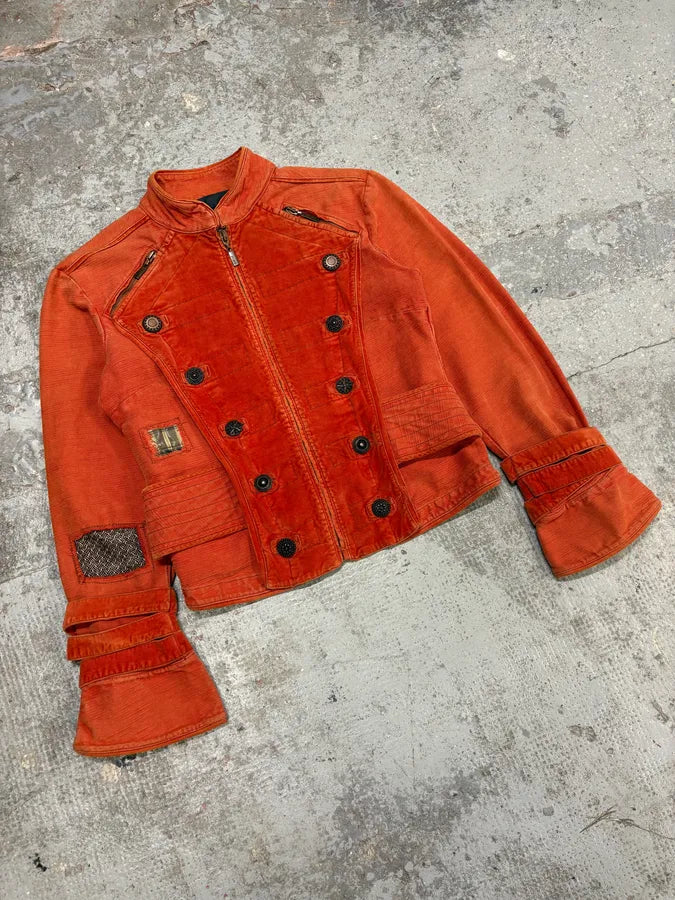 AW2006 Cavalli Orange Buttoned Naval Jacket (M/L) zDIIbir 3