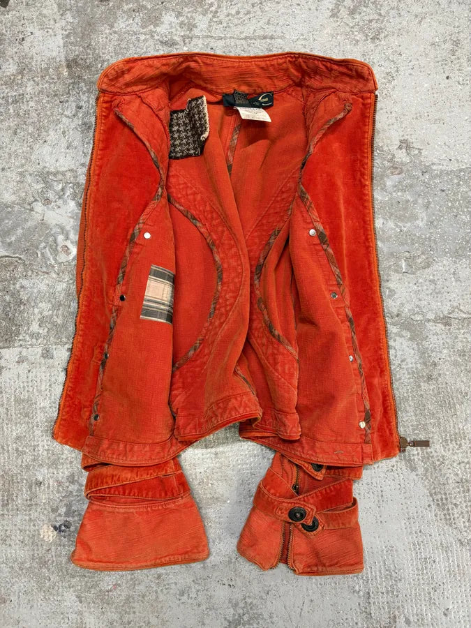 AW2006 Cavalli Orange Buttoned Naval Jacket (M/L) zDIIbir 6