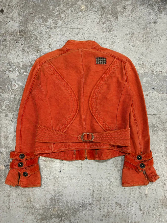 AW2006 Cavalli Orange Buttoned Naval Jacket (M/L) zDIIbir 7