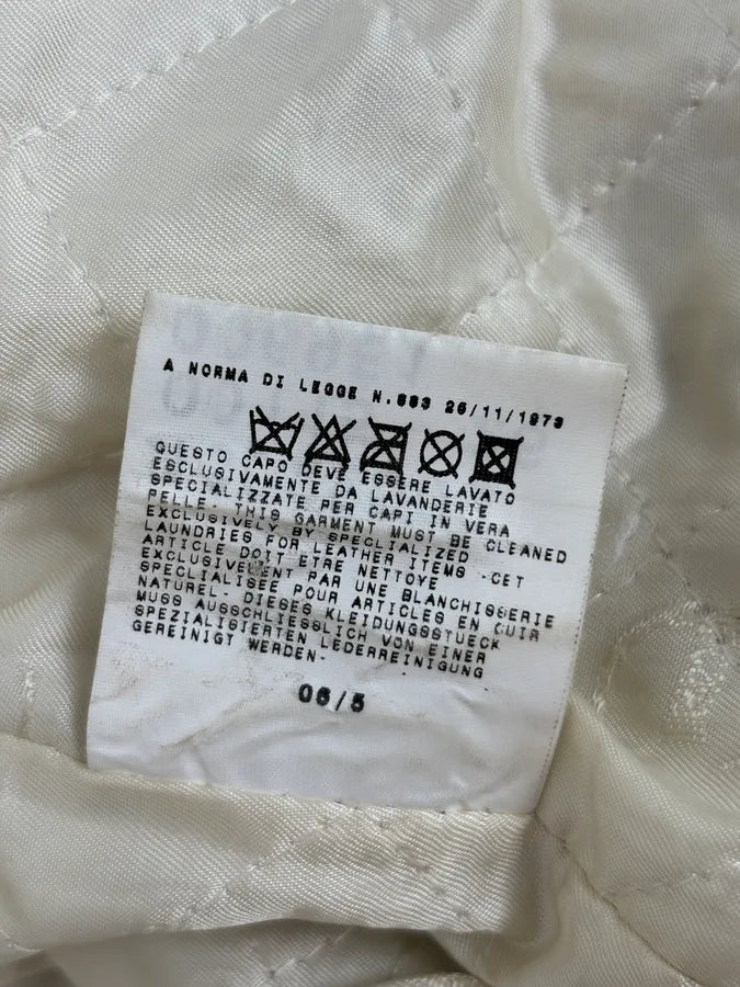 AW2006 Cavalli White Fur Beige Leather Vest osmCLZD 11