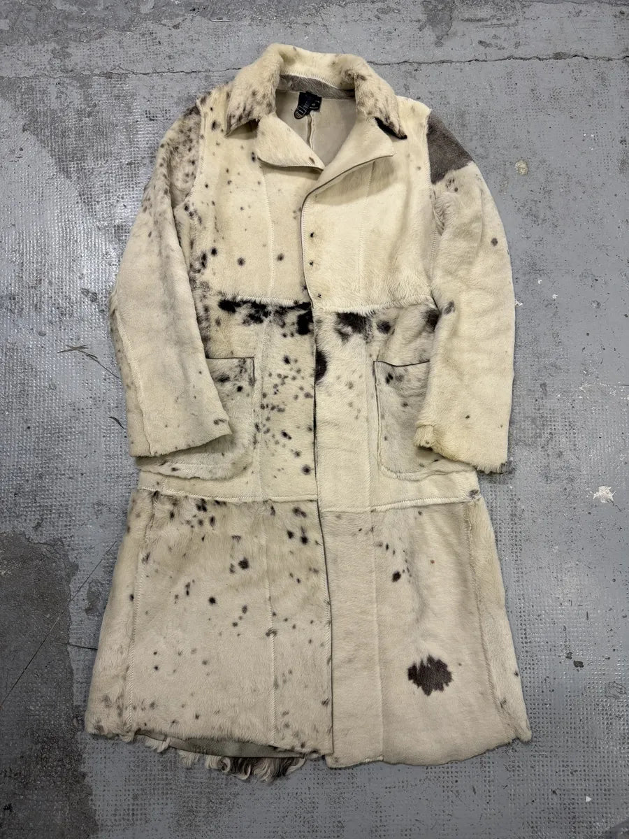 AW2006 Cavalli White Pony Hair Winter Long Leather Jacket qBUhSHc 0