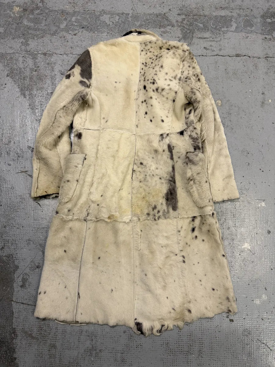 AW2006 Cavalli White Pony Hair Winter Long Leather Jacket qBUhSHc 3