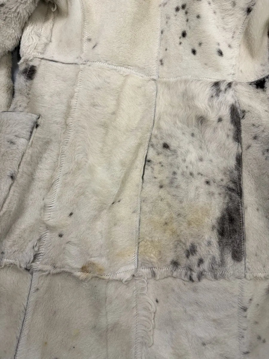 AW2006 Cavalli White Pony Hair Winter Long Leather Jacket qBUhSHc 6