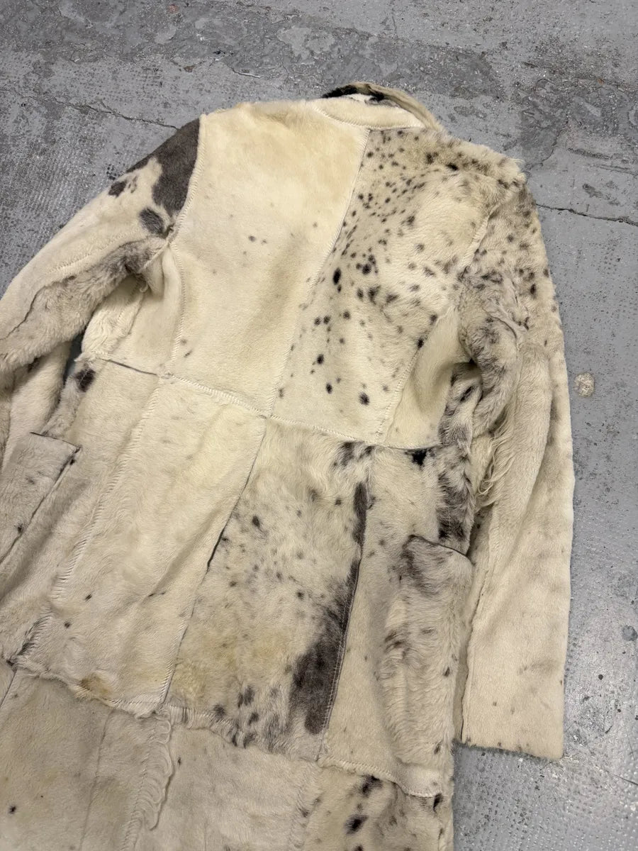 AW2006 Cavalli White Pony Hair Winter Long Leather Jacket qBUhSHc 7