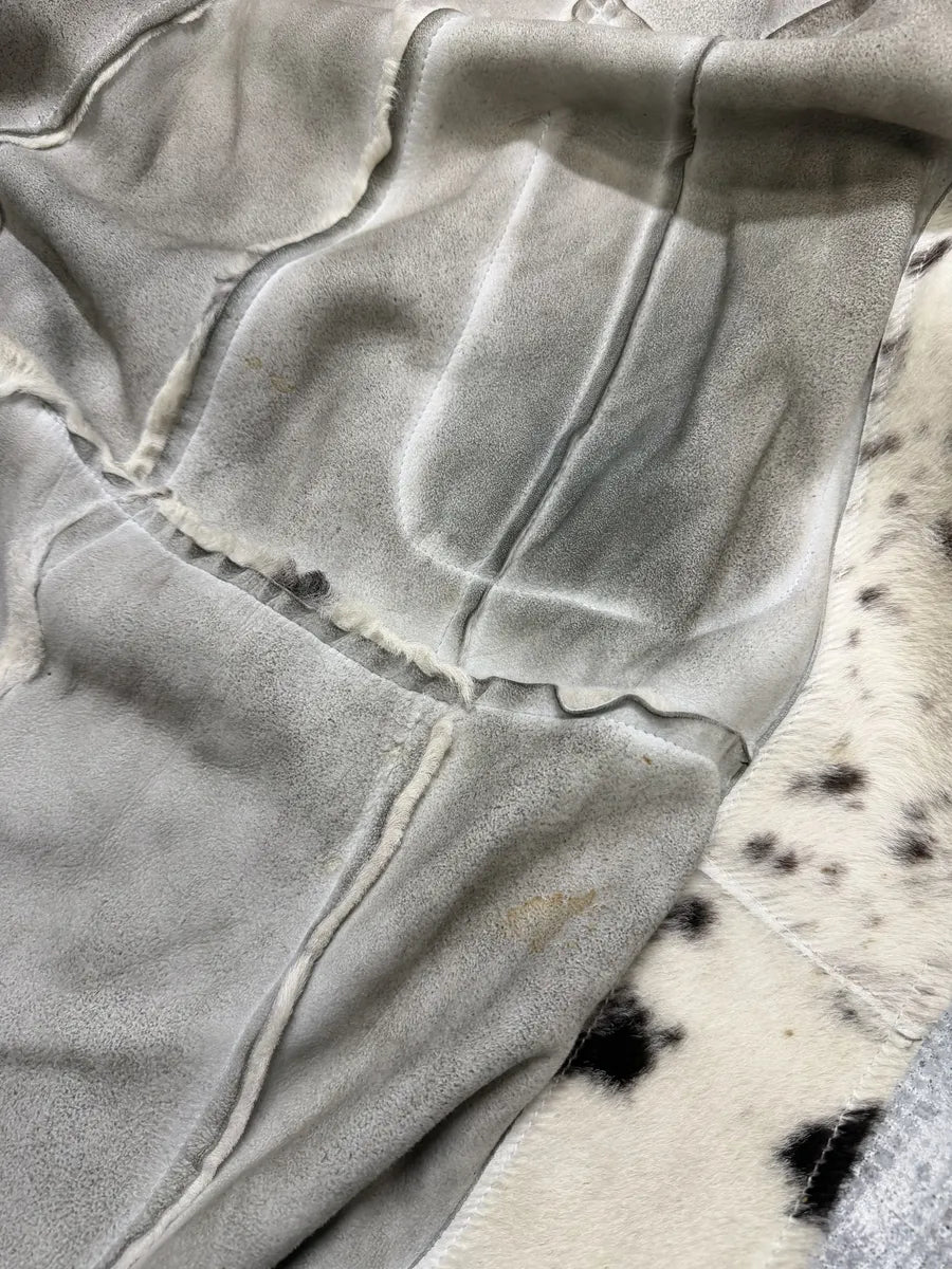 AW2006 Cavalli White Pony Hair Winter Long Leather Jacket qBUhSHc 8