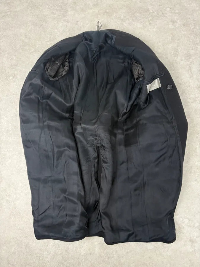 AW2006 Dior Black Buttoned Officer Wool Long Coat by Hedi Slimane jbewQms 7