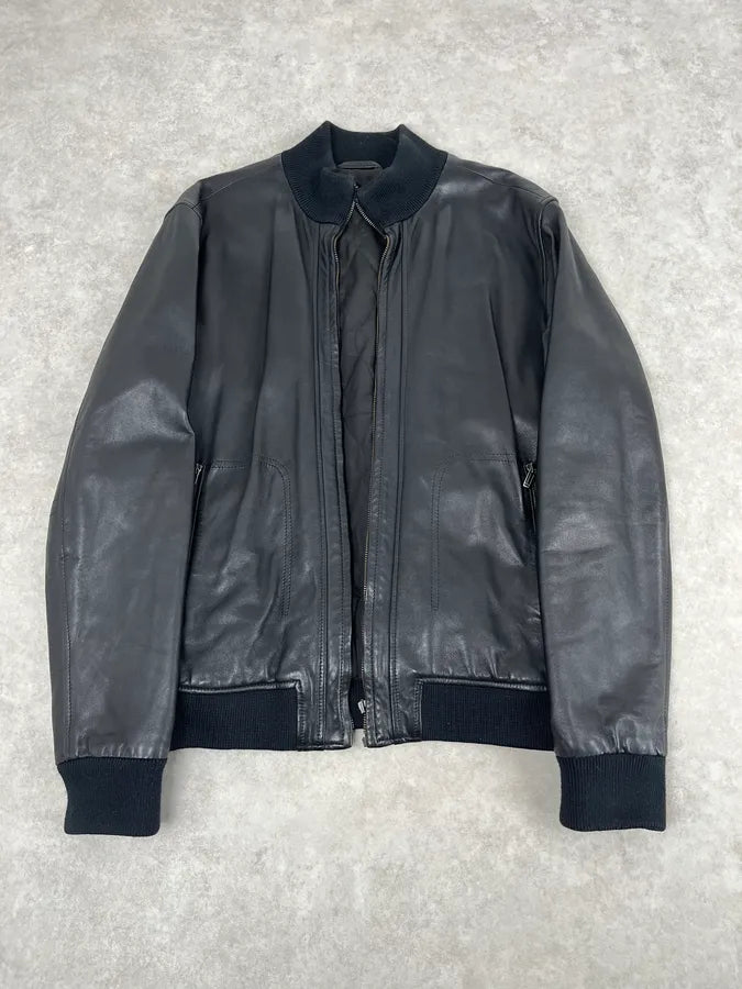 AW2006 Dirk Bikkembergs Black Premium Mafia Leather Jacket PumNZkC 0