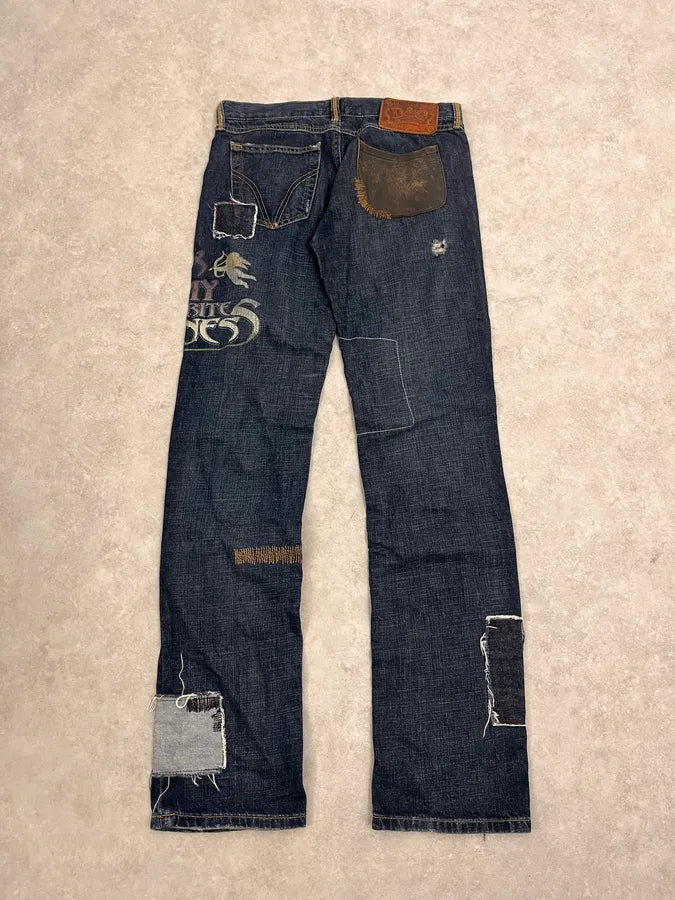 AW2006 Dolce & Gabbana Abstract Blue Rebel Denim Jeans ywhESZe 8