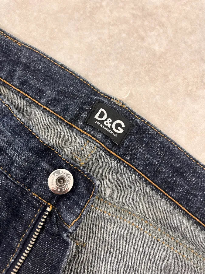 AW2006 Dolce & Gabbana Abstract Blue Rebel Denim Jeans ywhESZe 9