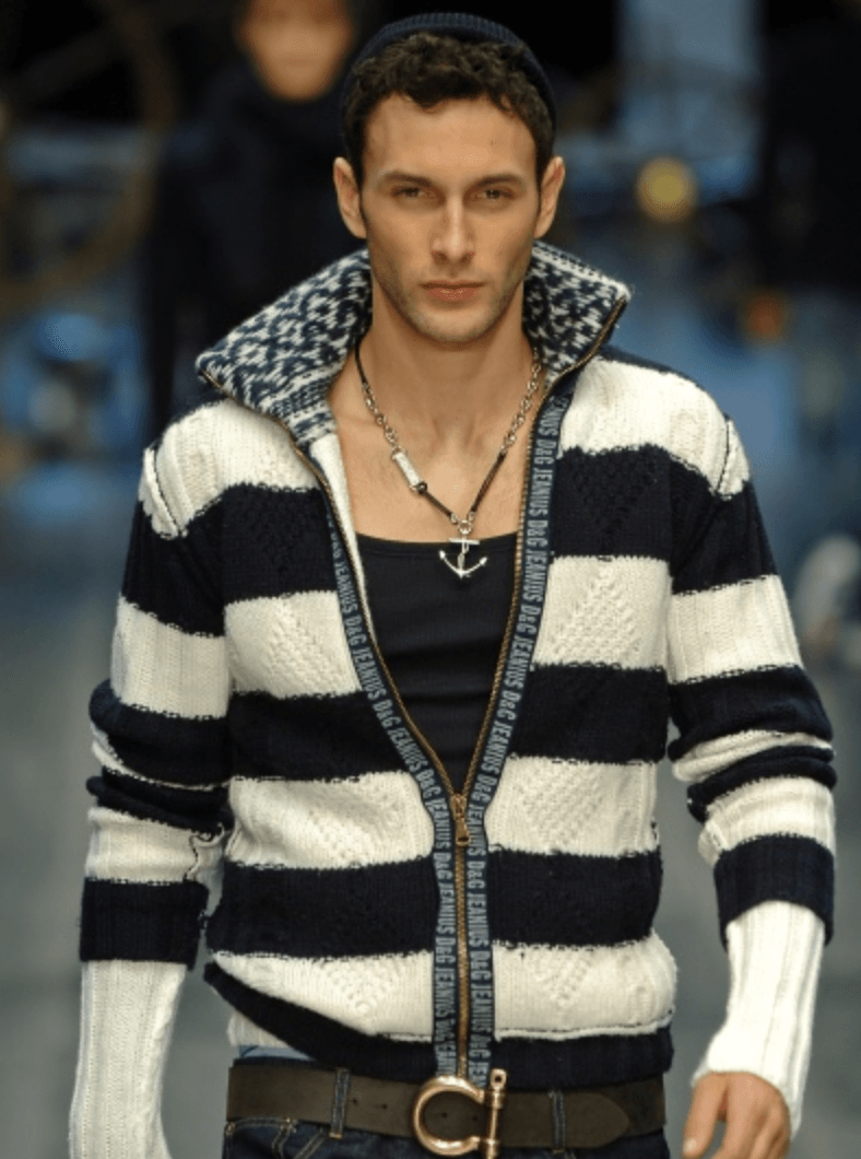 AW2006 Dolce & Gabbana Anchor Black Leather Necklace eujCRgH 1