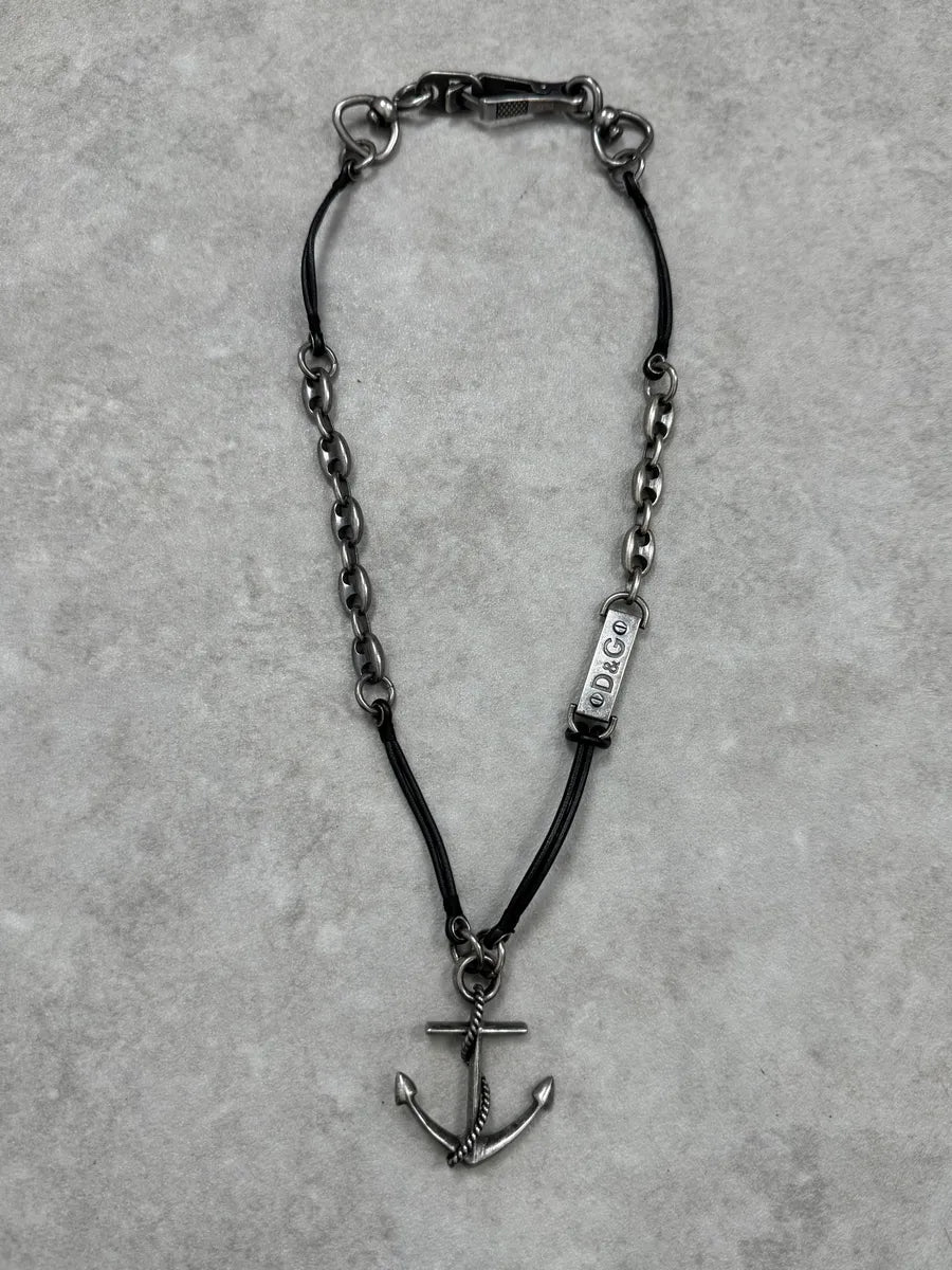 AW2006 Dolce & Gabbana Anchor Chain Naval Necklace jzzEkRl 0