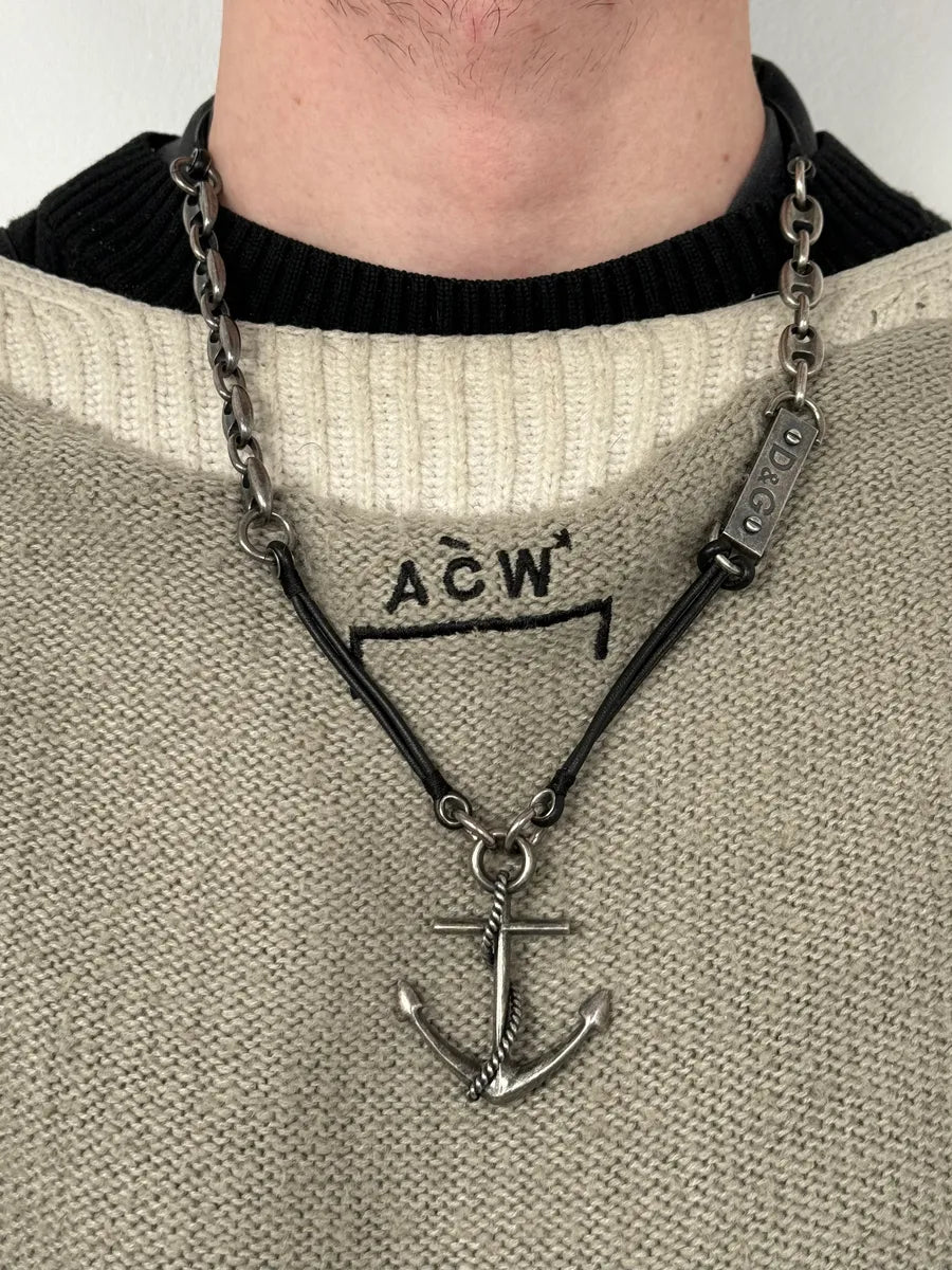AW2006 Dolce & Gabbana Anchor Chain Naval Necklace jzzEkRl 1
