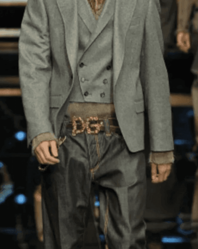 AW2006 Dolce & Gabbana Black Leather Ornamental Buckle Belt SppzEJZ 2