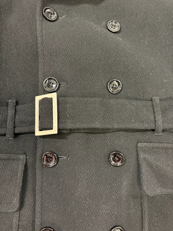 AW2006 Dolce & Gabbana Black Long Classy Trench Coat bYCFLCA 9