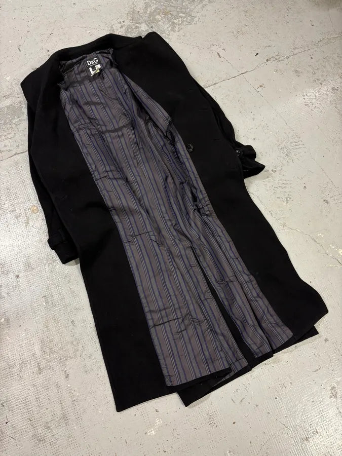 AW2006 Dolce & Gabbana Black Long Classy Trench Coat bYCFLCA 6