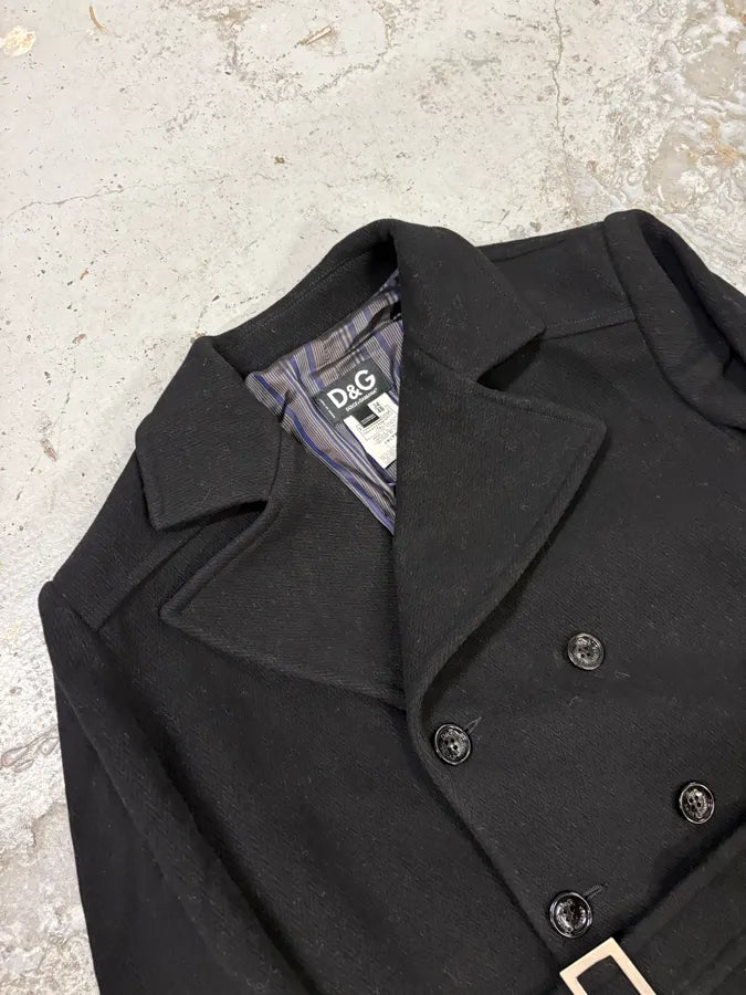 AW2006 Dolce & Gabbana Black Long Classy Trench Coat bYCFLCA 4