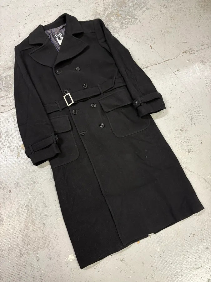 AW2006 Dolce & Gabbana Black Long Classy Trench Coat bYCFLCA 3