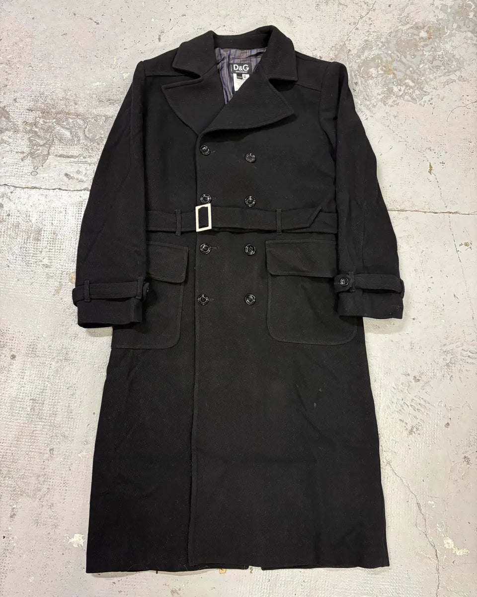 AW2006 Dolce & Gabbana Black Long Classy Trench Coat bYCFLCA 2